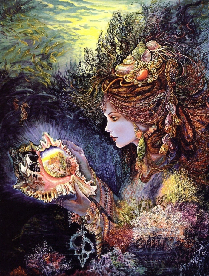 Kinuko Y. Craft 当代各类绘画作品 -  《深渊女神的女儿》