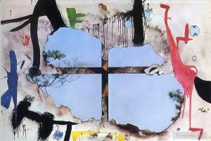 杰昂·米罗的当代艺术作品《烧焦的画布,I》