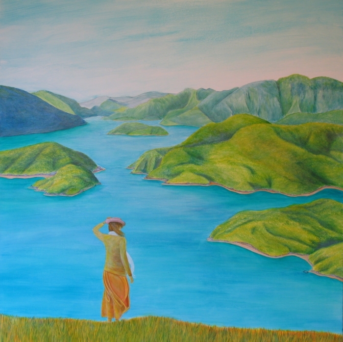 布莱斯·布朗 当代油画作品 -  《掠过神奇湾》