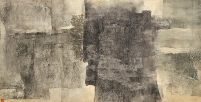 中国当代画家李华弌的国画《山石和鸣》在苏富比拍得224万港币