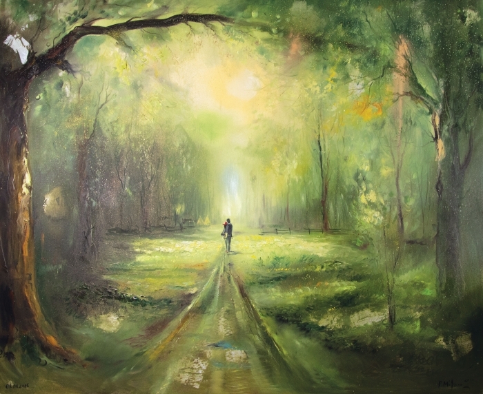 帕维尔·米特科夫 当代油画作品 -  《林中》