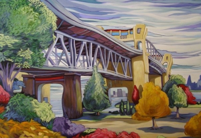 迪恩·克罗夫特画廊 当代油画作品 -  《风中之桥》