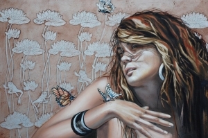 迪恩·克罗夫特画廊的当代艺术作品《罗莎和蝴蝶》