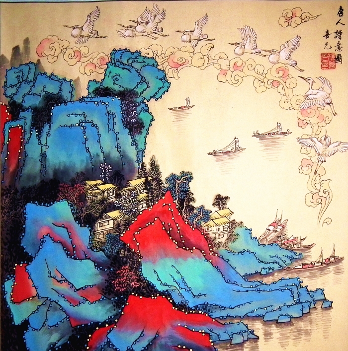 杨喜元 当代书法国画作品 -  《唐人诗意图》