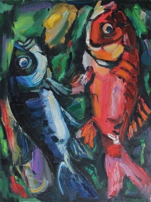 刘武安的当代艺术作品《鱼—知道》