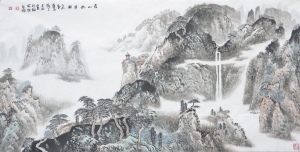 刘玉柱的当代艺术作品《青山幽翠图》