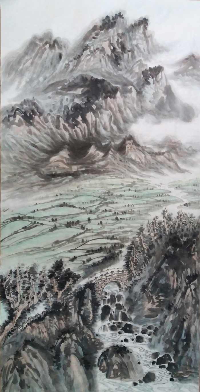 刘玉柱 当代书法国画作品 -  《山水-无题》