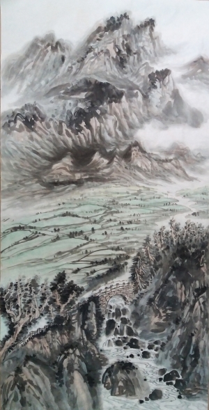 刘玉柱的当代艺术作品《山水-无题》