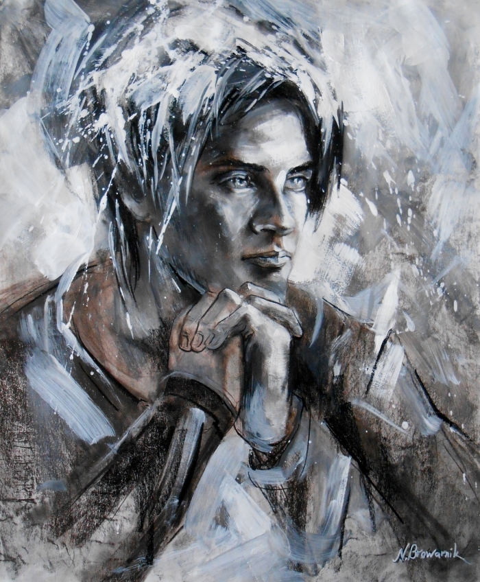 娜塔莉亚·布洛娃妮可 当代各类绘画作品 -  《年轻男子》