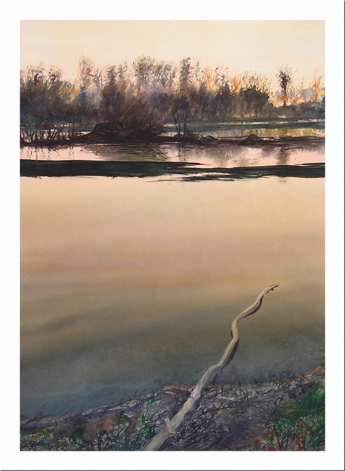 瓦列里·格拉乔夫 当代各类绘画作品 -  《夏日金色夕阳》