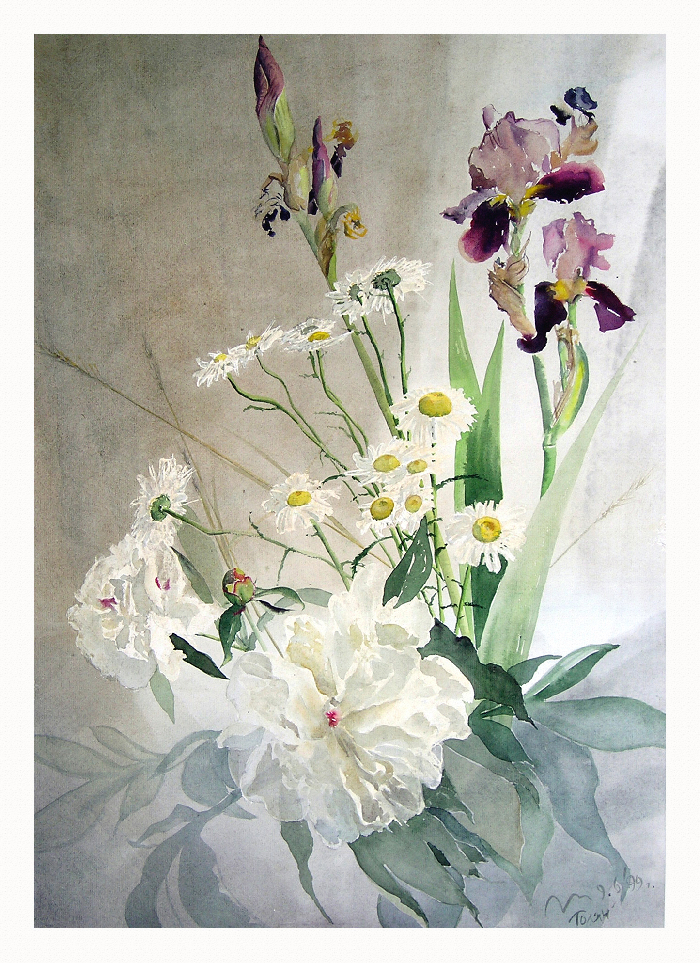 瓦列里·格拉乔夫作品《罂粟花和鸢尾花》