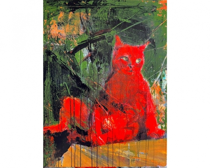 米歇尔·陈 当代各类绘画作品 -  《猫》