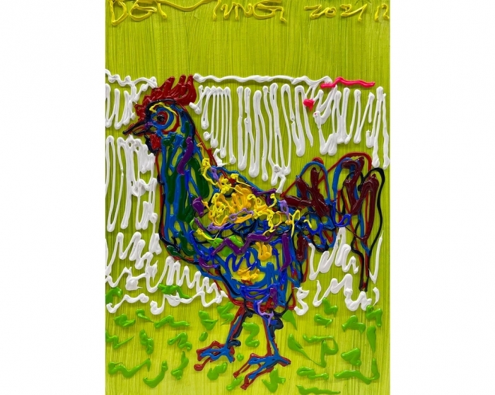 Angelo Zappacosta 当代各类绘画作品 -  《公鸡》