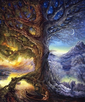 当代油画 - 《时间之树生命之河》