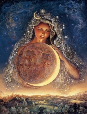 Kinuko Y. Craft的当代艺术作品《月亮女神》