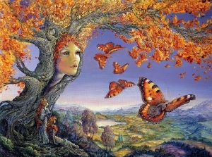 Kinuko Y. Craft的当代艺术作品《蝴蝶树》