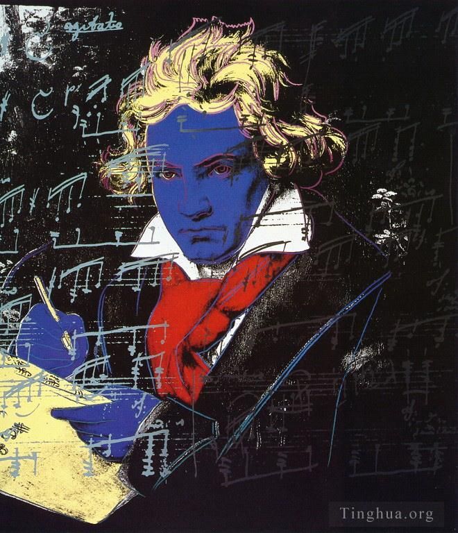 安迪·沃霍尔 当代各类绘画作品 -  《贝多芬》