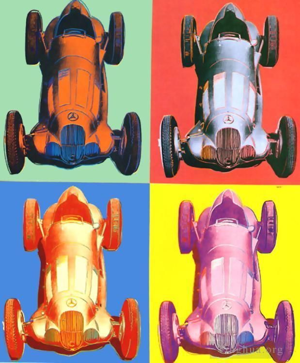 安迪·沃霍尔 当代各类绘画作品 -  《奔驰赛车》
