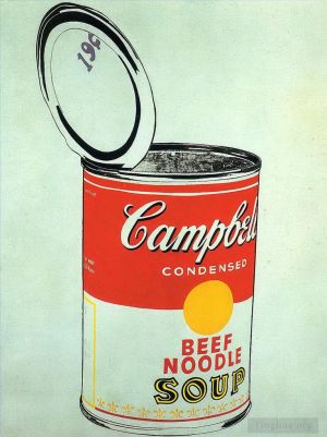 安迪·沃霍尔的当代艺术作品《大坎贝尔汤罐头19c牛肉面》