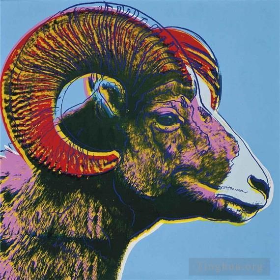 安迪·沃霍尔 当代各类绘画作品 -  《大角羊濒危物种》
