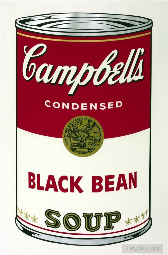 安迪·沃霍尔 当代各类绘画作品 -  《黑豆》