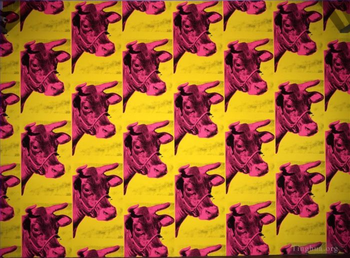 安迪·沃霍尔 当代各类绘画作品 -  《奶牛紫色》