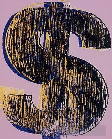 安迪·沃霍尔 当代各类绘画作品 -  《美元符号,2》