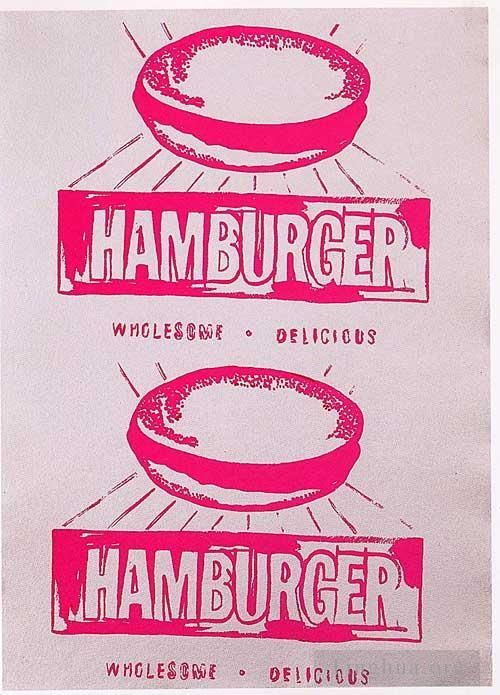 安迪·沃霍尔 当代各类绘画作品 -  《双层汉堡》