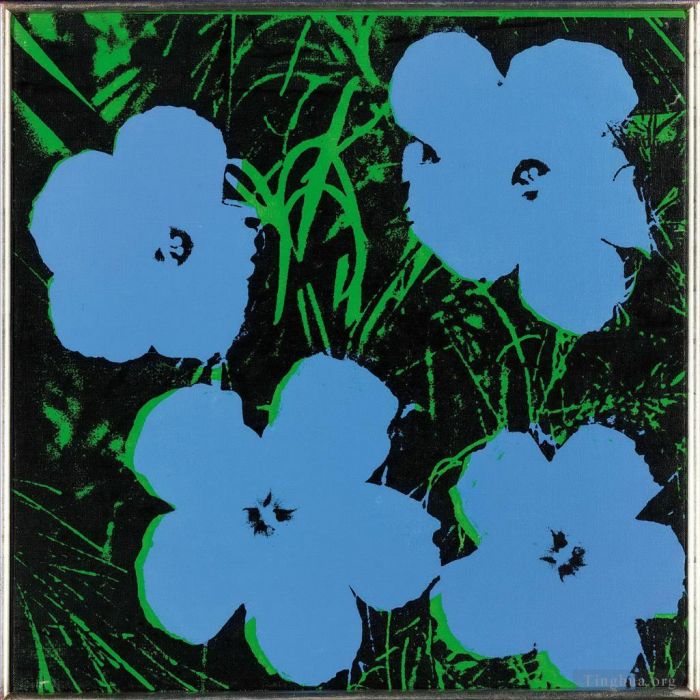 安迪·沃霍尔 当代各类绘画作品 -  《花2》