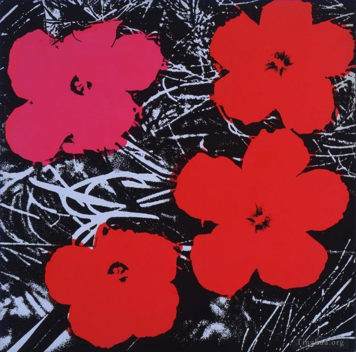 安迪·沃霍尔 当代各类绘画作品 -  《花3》