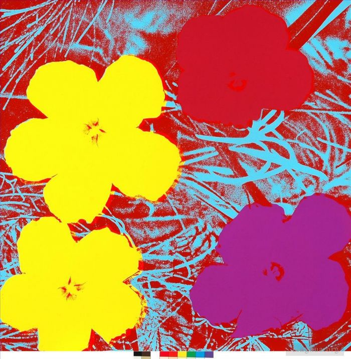安迪·沃霍尔 当代各类绘画作品 -  《鲜花5》