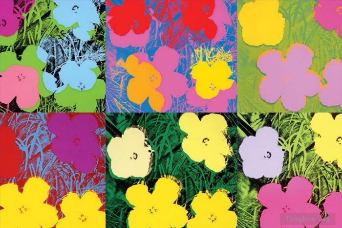 安迪·沃霍尔 当代各类绘画作品 -  《花6》