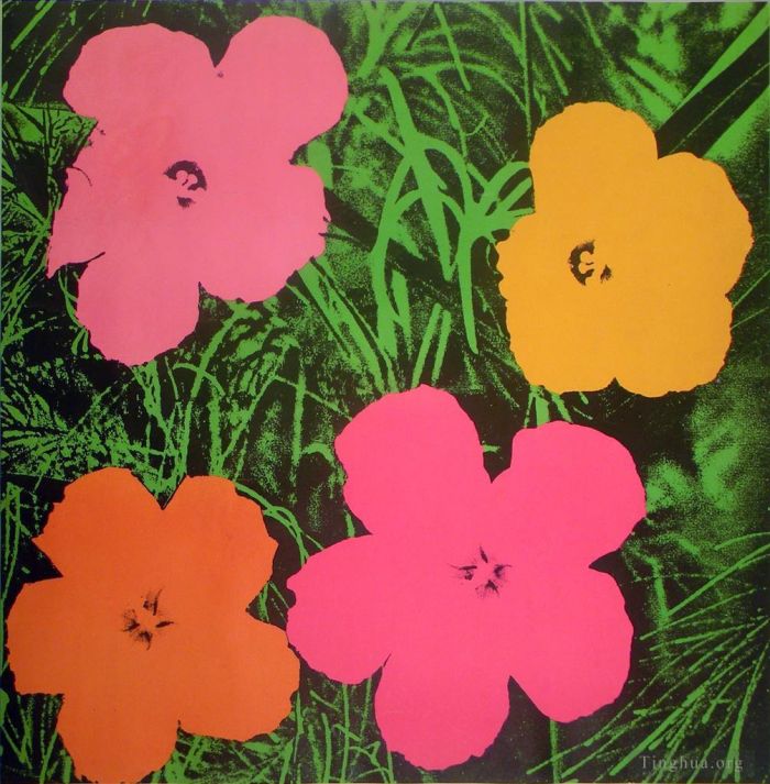 安迪·沃霍尔 当代各类绘画作品 -  《花朵》