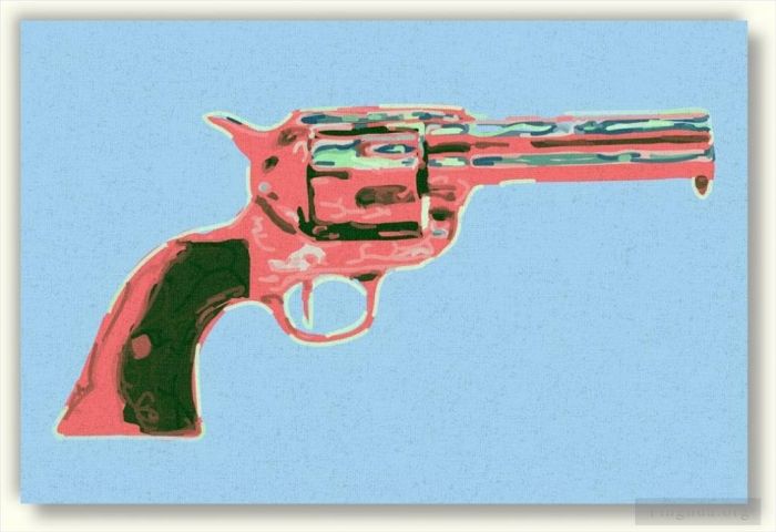 安迪·沃霍尔 当代各类绘画作品 -  《枪4》