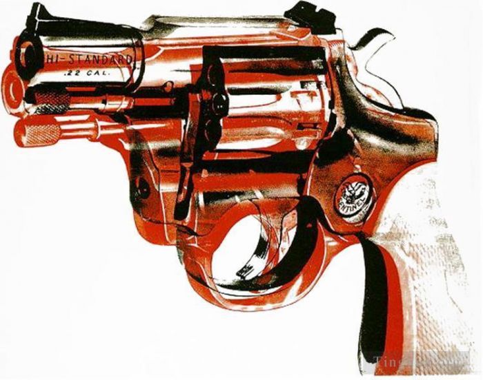 安迪·沃霍尔 当代各类绘画作品 -  《枪7》