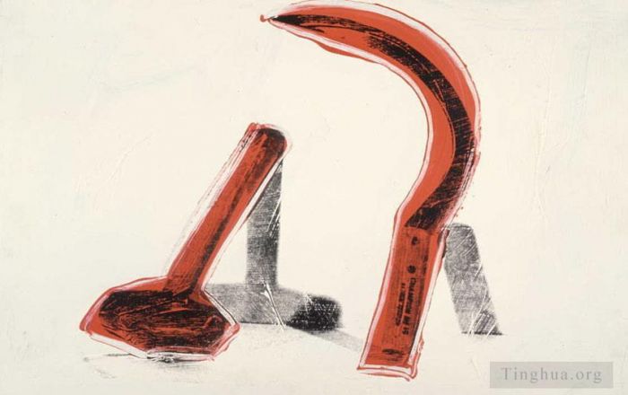 安迪·沃霍尔 当代各类绘画作品 -  《锤子和镰刀》