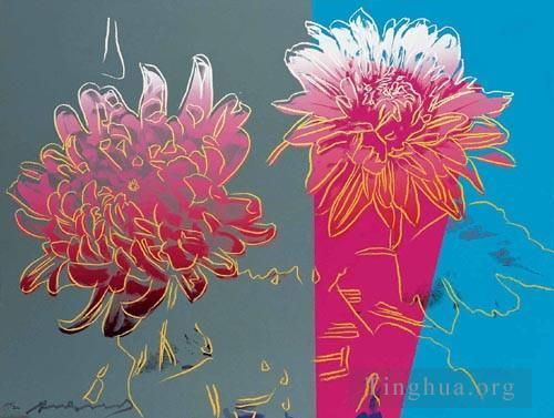 安迪·沃霍尔 当代各类绘画作品 -  《菊》
