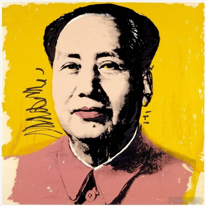 安迪·沃霍尔 当代各类绘画作品 -  《毛泽东黄》