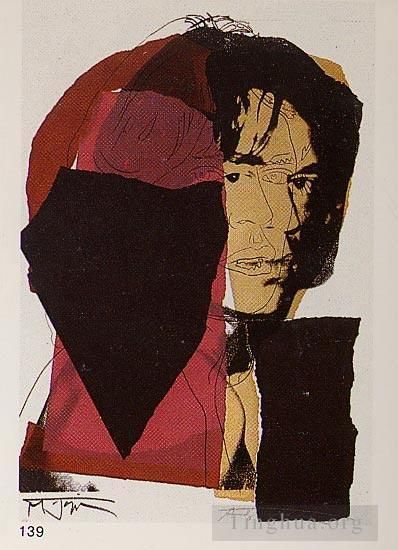 安迪·沃霍尔 当代各类绘画作品 -  《米克·贾格尔,2》