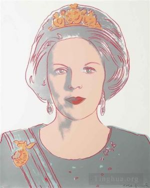 安迪·沃霍尔的当代艺术作品《荷兰女王贝娅特丽克丝来自在位女王》