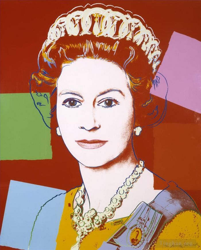 安迪·沃霍尔 当代各类绘画作品 -  《英国女王伊丽莎白二世》
