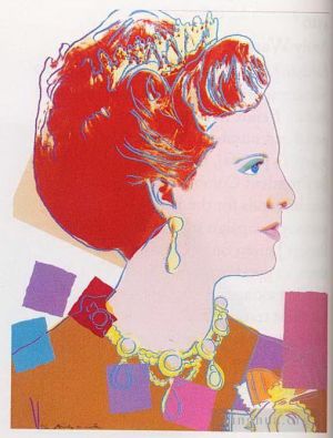 安迪·沃霍尔的当代艺术作品《丹麦女王玛格丽特二世》