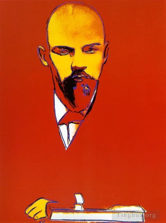 安迪·沃霍尔 当代各类绘画作品 -  《红色列宁》