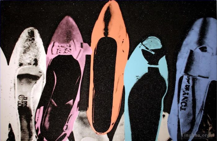 安迪·沃霍尔 当代各类绘画作品 -  《鞋子黑色》
