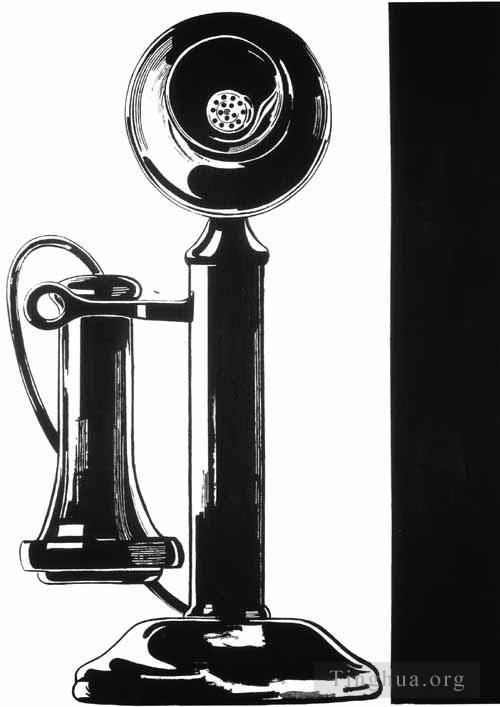 安迪·沃霍尔 当代各类绘画作品 -  《电话》