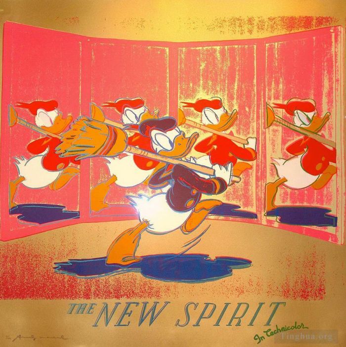 安迪·沃霍尔 当代各类绘画作品 -  《新精灵唐老鸭2》