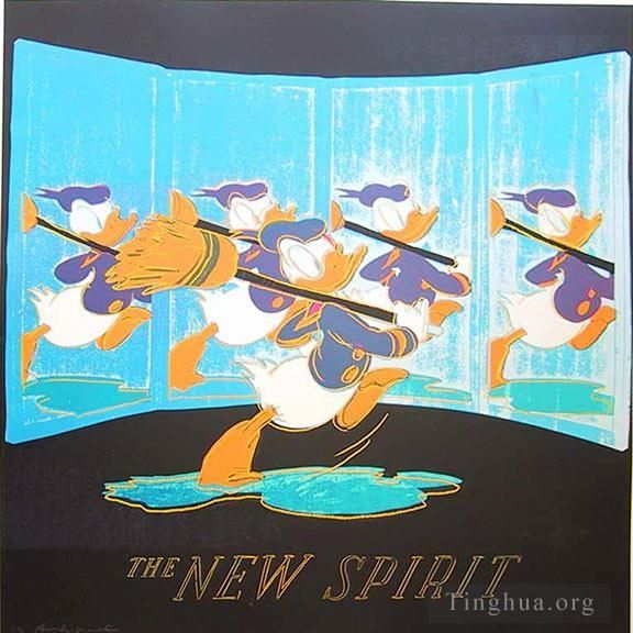 安迪·沃霍尔 当代各类绘画作品 -  《新精神唐老鸭》