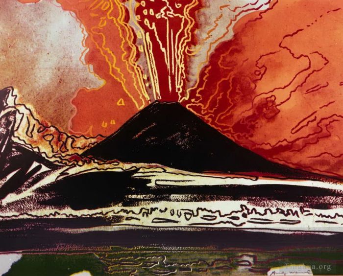 安迪·沃霍尔 当代各类绘画作品 -  《维苏威火山5号》
