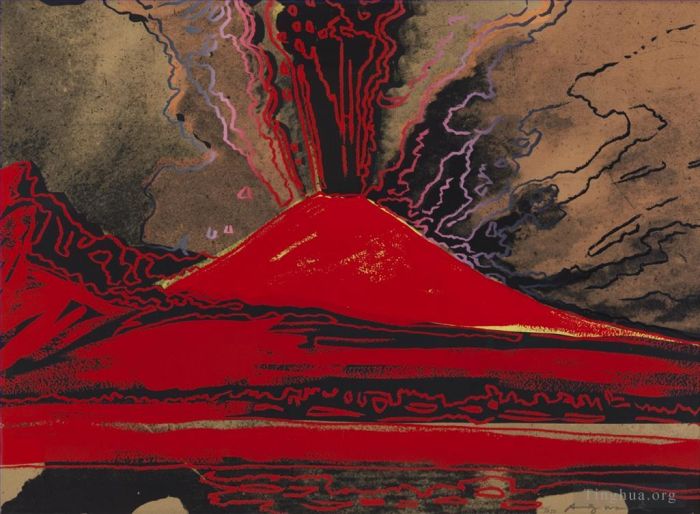 安迪·沃霍尔 当代各类绘画作品 -  《维苏威火山》