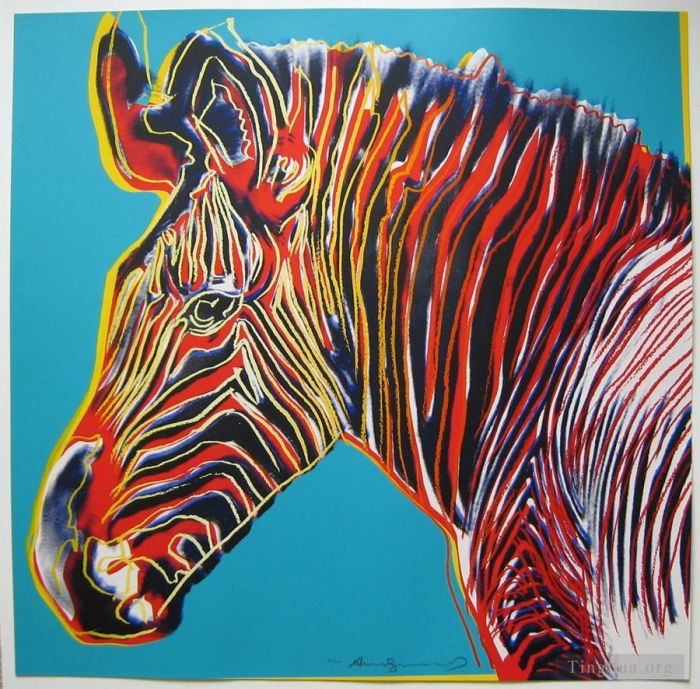 安迪·沃霍尔 当代各类绘画作品 -  《斑马》